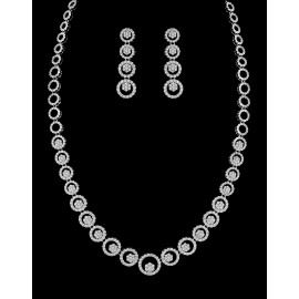 CIRCLED NECKLACE SET WITH EARRINGS